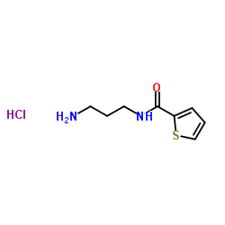 N-(3-Aminopropyl)-2-thiophenecarboxamide hydrochloride (1:1) structure