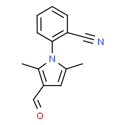 2-(3-Formyl-2,5-dimethyl-1H-pyrrol-1-yl)benzonitrile结构式