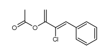 2-chloro-1-methylene-3-phenyl-2-propenyl acetate Structure