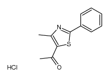 2-phenyl-4-methyl-5-acetyl-thiazole hydrochloride Structure