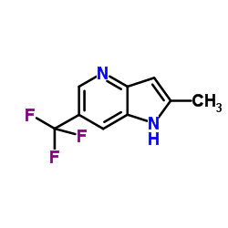 2-Methyl-6-(trifluoromethyl)-1H-pyrrolo[3,2-b]pyridine结构式