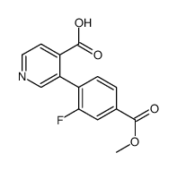 3-(2-fluoro-4-methoxycarbonylphenyl)pyridine-4-carboxylic acid结构式