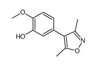 5-(3,5-dimethyl-1,2-oxazol-4-yl)-2-methoxyphenol结构式
