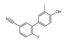 4-fluoro-3-(4-hydroxy-3-methylphenyl)benzonitrile结构式