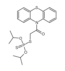 10-[[(diisopropoxyphosphinothioyl)thio]acetyl]phenothiazine Structure
