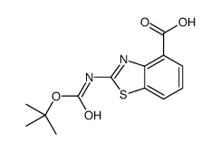 2-((叔丁氧基羰基)氨基)苯并[d]噻唑-4-羧酸结构式