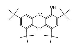 1-hydroxy-2,4,6,8-tetrakis(t-butyl)-phenoxazin-10-yl radical结构式