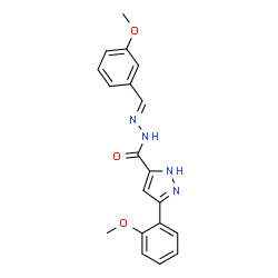 (E)-N-(3-methoxybenzylidene)-3-(2-methoxyphenyl)-1H-pyrazole-5-carbohydrazide Structure