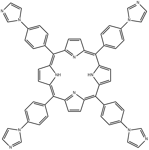 5,10,15,20-Tetrakis(4-(1H-imidazol-1-yl)phenyl)porphyrin structure