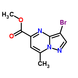 Methyl 3-bromo-7-methylpyrazolo[1,5-a]pyrimidine-5-carboxylate结构式