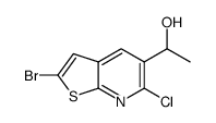 1-(2-bromo-6-chlorothieno[2,3-b]pyridin-5-yl)ethanol结构式