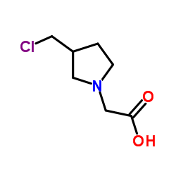 [3-(Chloromethyl)-1-pyrrolidinyl]acetic acid Structure