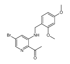 1-(5-bromo-3-((2,4-dimethoxybenzyl)amino)pyridin-2-yl)ethan-1-one结构式