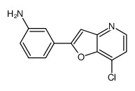 3-(7-chlorofuro[3,2-b]pyridin-2-yl)aniline结构式