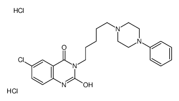6-chloro-3-[5-(4-phenylpiperazin-1-yl)pentyl]-1H-quinazoline-2,4-dione,dihydrochloride结构式