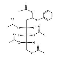 1,3,4,5,6-Penta-O-acetyl-2-desoxy-L-gulo-S-phenyl-hemithioacetal结构式