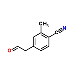 2-Methyl-4-(2-oxoethyl)benzonitrile结构式
