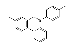 ((4-methyl-[1,1'-biphenyl]-2-yl)methyl)(p-tolyl)sulfane Structure