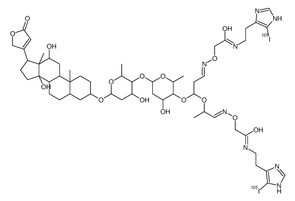 digoxin-iodohistamine(bis(O-carboxymethyloxime))结构式