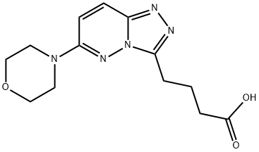 4-(6-morpholino-[1,2,4]triazolo[4,3-b]pyridazin-3-yl)butanoic acid structure