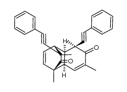 1,3,5,7-tetramethyl-3,5-bis(phenylethynyl)-1,3,4,4a,5,8a-hexahydro-1,4-ethenonaphthalene-2,6-dione结构式