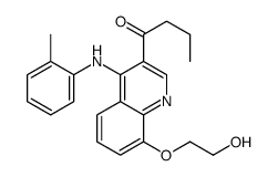 3-butyryl-4-(2-methylphenylamino)-8-(2-hydroxyethoxy)quinoline Structure