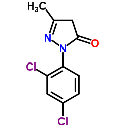 2-(2,4-Dichloro-phenyl)-5-methyl-2,4-dihydro-pyrazol-3-one结构式