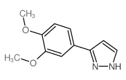 3-(3,4-二甲氧基苯基)-1H-吡唑结构式
