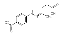 Pentanoic acid,4-[2-(4-nitrophenyl)hydrazinylidene]- Structure