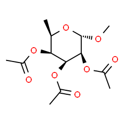 Methyl 2-O,3-O,4-O-triacetyl-6-deoxy-α-D-talopyranoside结构式
