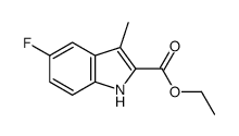 ethyl 5-fluoro-3-methyl-1H-indole-2-carboxylate结构式
