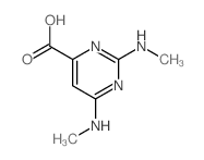 4-Pyrimidinecarboxylicacid, 2,6-bis(methylamino)- Structure