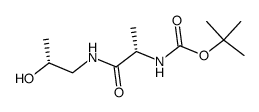 (S)-<2-<(2(R)-hydroxypropyl)amino>-1-methyl-2-oxoethyl>carbamic acid 1,1-dimethylethyl ester结构式