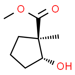 Cyclopentanecarboxylic acid, 2-hydroxy-1-methyl-, methyl ester, (1R-trans)- structure