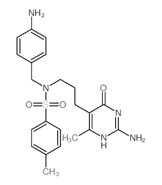 N-[3-(2-amino-4-methyl-6-oxo-3H-pyrimidin-5-yl)propyl]-N-[(4-aminophenyl)methyl]-4-methyl-benzenesulfonamide Structure