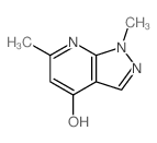 1,6-二甲基-1H-吡唑并[3,4-b]吡啶-4-醇结构式