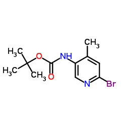 2-Methyl-2-propanyl (6-bromo-4-methyl-3-pyridinyl)carbamate Structure