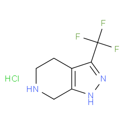 3-(Trifluoromethyl)-4,5,6,7-tetrahydro-1H-pyrazolo[3,4-c]pyridine hydrochloride Structure