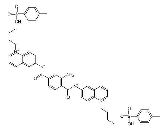 2-amino-1-N,4-N-bis(1-butylquinolin-1-ium-6-yl)benzene-1,4-dicarboxamide,4-methylbenzenesulfonate结构式
