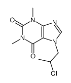 7-(2-chloropropyl)-3,7-dihydro-1,3-dimethyl-1H-purine-2,6-dione结构式