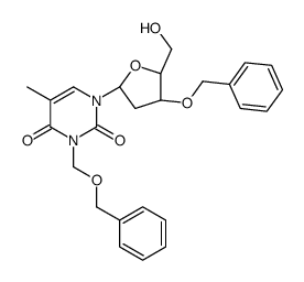 1-[(2R,4S,5R)-5-(hydroxymethyl)-4-phenylmethoxyoxolan-2-yl]-5-methyl-3-(phenylmethoxymethyl)pyrimidine-2,4-dione结构式