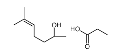 (2R)-6-methylhept-5-en-2-ol,propanoic acid Structure