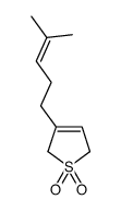 2,5-dihydro-3-(4-methyl-3-penten-1-yl)thiophene 1,1-dioxide结构式