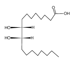 erythro-9,10-dihydroxyoctadecanoic acid Structure