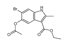 5-acetoxy-6-bromo-2-methyl-indole-3-carboxylic acid ethyl ester Structure