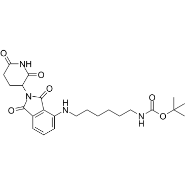 Thalidomide-NH-C6-NH-Boc结构式