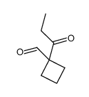 Cyclobutanecarboxaldehyde, 1-(1-oxopropyl)- (9CI) Structure