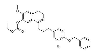 Carbonic acid,1-[3-[4-(benzyloxy)-3-bromophenyl]propyl]-3,4-dihydro-6-methoxy-7-isoquinolyl ethyl ester (8CI)结构式