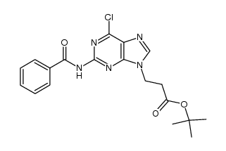 2-benzoylamino-9-(2-tert-butoxycarbonylethyl)-6-chloropurine结构式