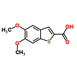 5,6-二甲氧基-1-苯并噻吩-2-羧酸结构式
